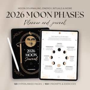 2026 Moon Magic Journal: Lunar Phases, Manifestation, Moon Calendar, Spell and Rituals