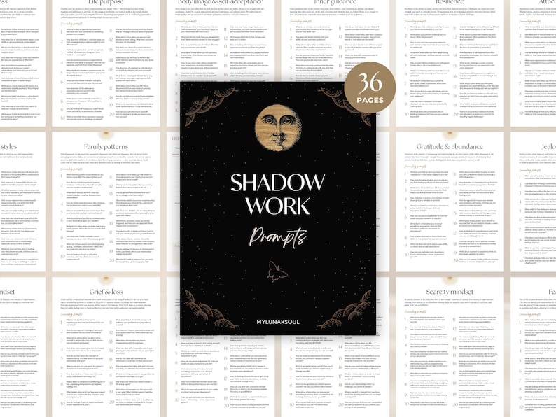 Shadow Work 680 Prompts | Inner Child Healing Anxiety Relationships Self-Therapy | Spiritual Digital Workbook | Shadow Work Journal Basics image 8