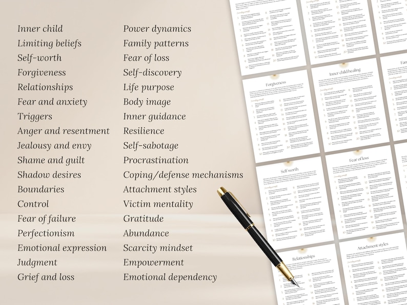 Shadow Work 680 Prompts | Inner Child Healing Anxiety Relationships Self-Therapy | Spiritual Digital Workbook | Shadow Work Journal Basics image 3