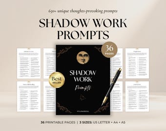 Shadow Work 680 Prompts | Inner Child Healing Anxiety Relationships Self-Therapy | Spiritual Digital Workbook | Shadow Work Journal Basics