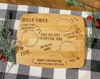 Personalized Santa Tray | Christmas Cookies for Santa