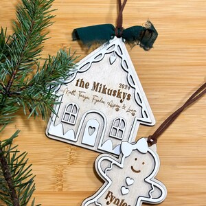 2024 Gingerbread House Family Ornament |  Names Ornament | Family Tradition Annual Ornament