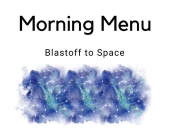 Space Morning Menu | Preschool and Early Elementary Morning Work