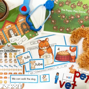 Pets & Vets Unit Study, Preschool Printables, Busy Binder, Early Learning, Let's Play School, Homeschool Resources, Kindergarten Curriculum