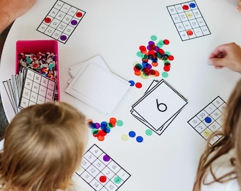 Alphabet & Number Bingo Game • Uppercase Lowercase Letter Bingo Printable • Preschool Learning Game • Family Game Night • Morning Basket