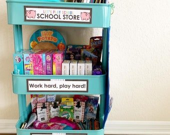 Classroom Store Kit - Classroom Economy - Kids Reward System - Chore Chart - Pretend Money