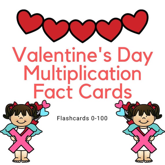 Valentine's Day Multiplication Fact Cards Multiplication