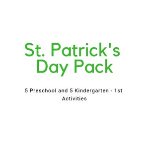 St. Patrick's Day Learning Pack Preschool and Kindergarten/1st Grade image 1