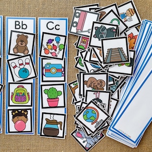 Beginning Sound Alphabet Matching Cards Preschool Kindergarten Learning Printables image 1