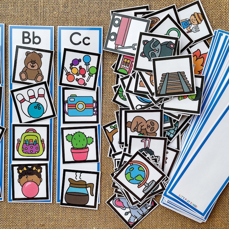 Beginning Sound Alphabet Matching Cards Preschool Kindergarten Learning Printables image 1