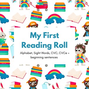 My First Reading Roll Alphabet, 220 Sight Words, CVC & CVCe Words Sentences image 2