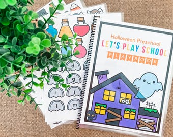 Halloween Preschool Busy Book | Printable Velcro Activity Book | Quiet Book | Toddler & Preschool Learning Binder | Homeschool Printable