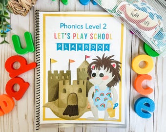 Kindergarten and First Grade Phonics Busy Book Learning Binder - Summer - Alphabet Activities - Morning Menu