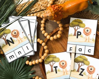 Preschool Safari Animals Play & Learn Kit | Morning Basket | Unit Study Printable Activities