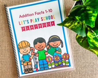 Addition Facts 1-10 Busy Book: Digital Download Learning Binder