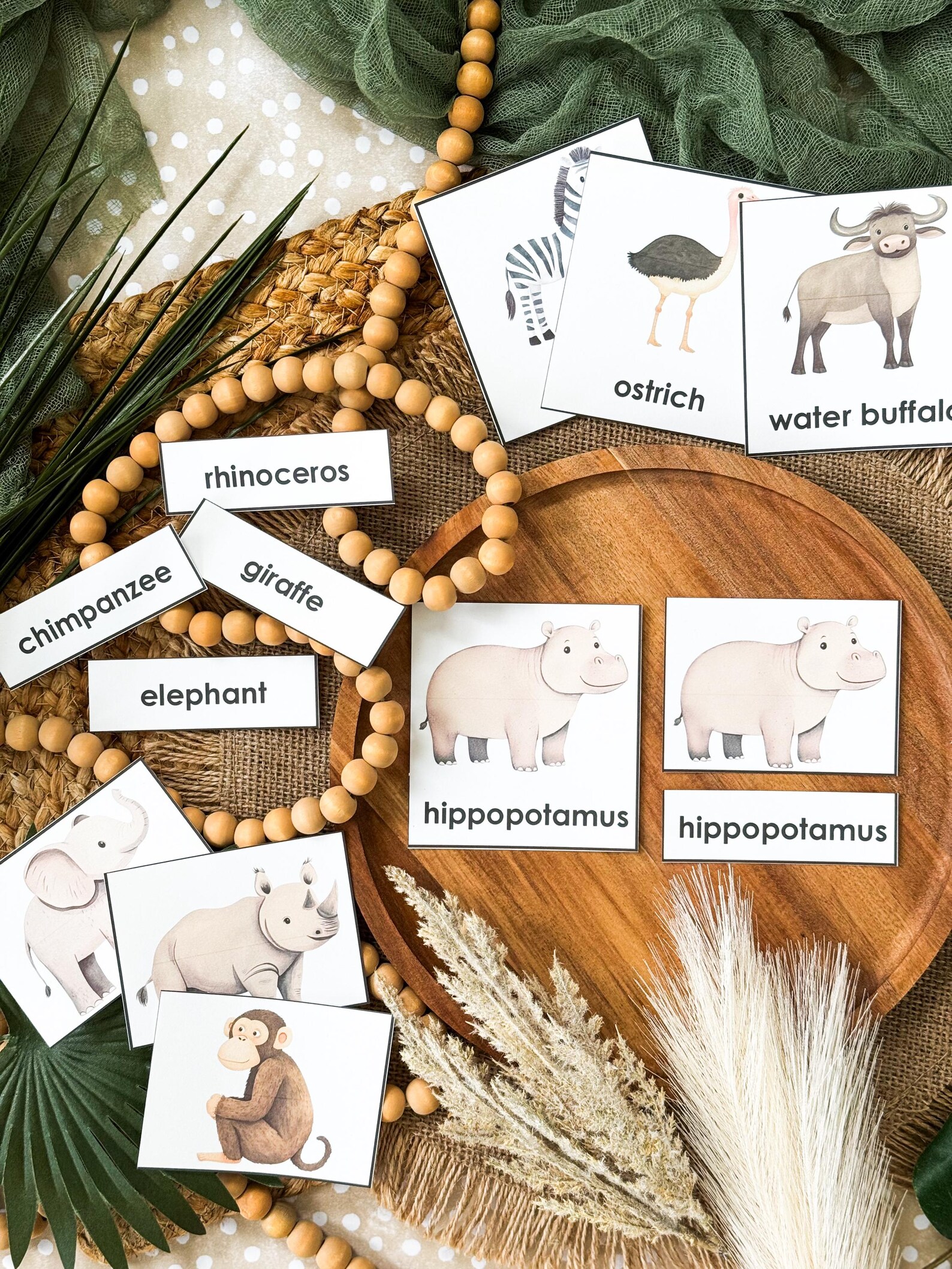 Preschool Safari Animals Play & Learn Kit | Morning Basket | Unit Study ...