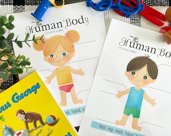 Preschool Human Body Play & Learn Kit | Morning Basket | Unit Study Printable Activities