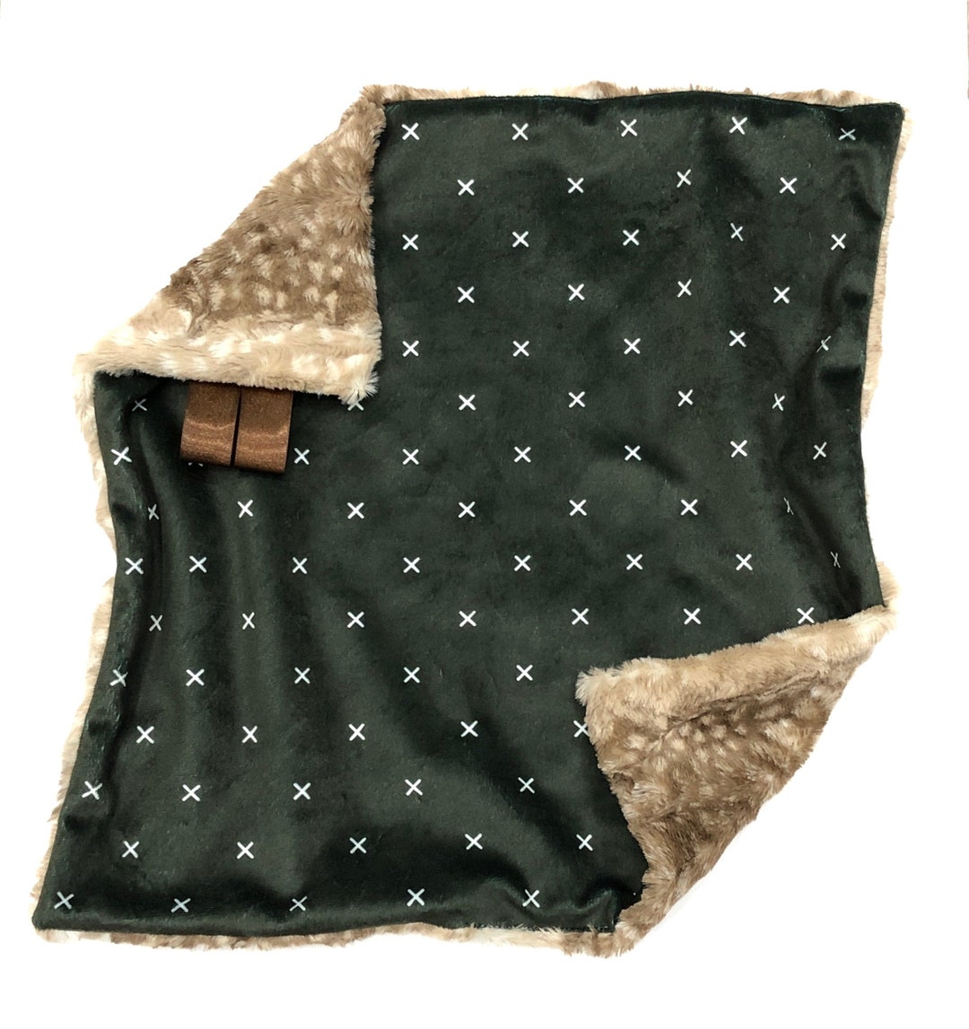 Olive X Personalized Baby Blanket Loveyolive Green X Minky Etsy