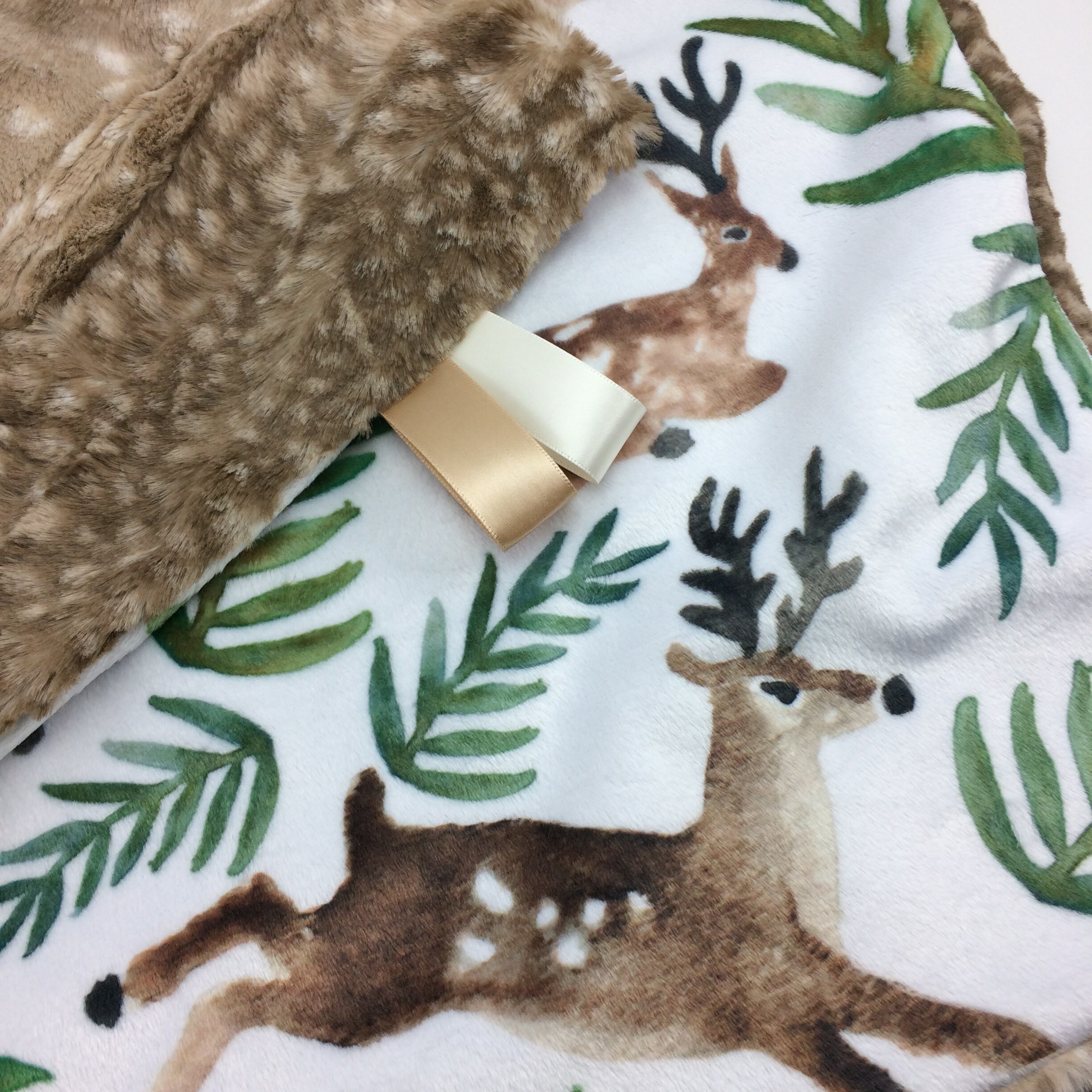 Deer Personalized Blanket LoveyWoodland Buck Minky Etsy