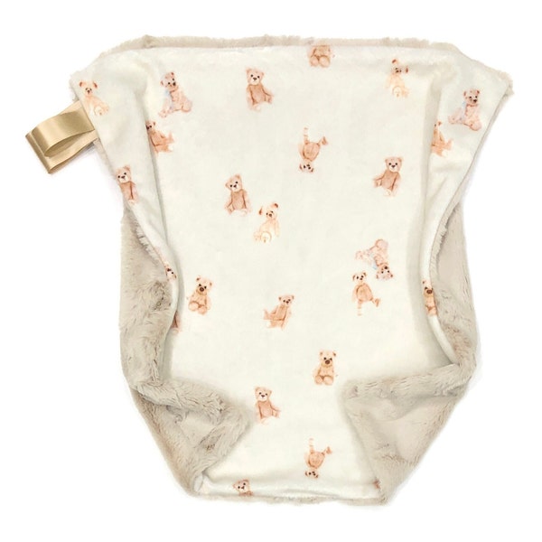 Boy Personalized Bear Blanket Lovey-Teddy Bear Blanket~Teddy Bear Lovey~Bear Minky Blanket~Boy Baby Gift