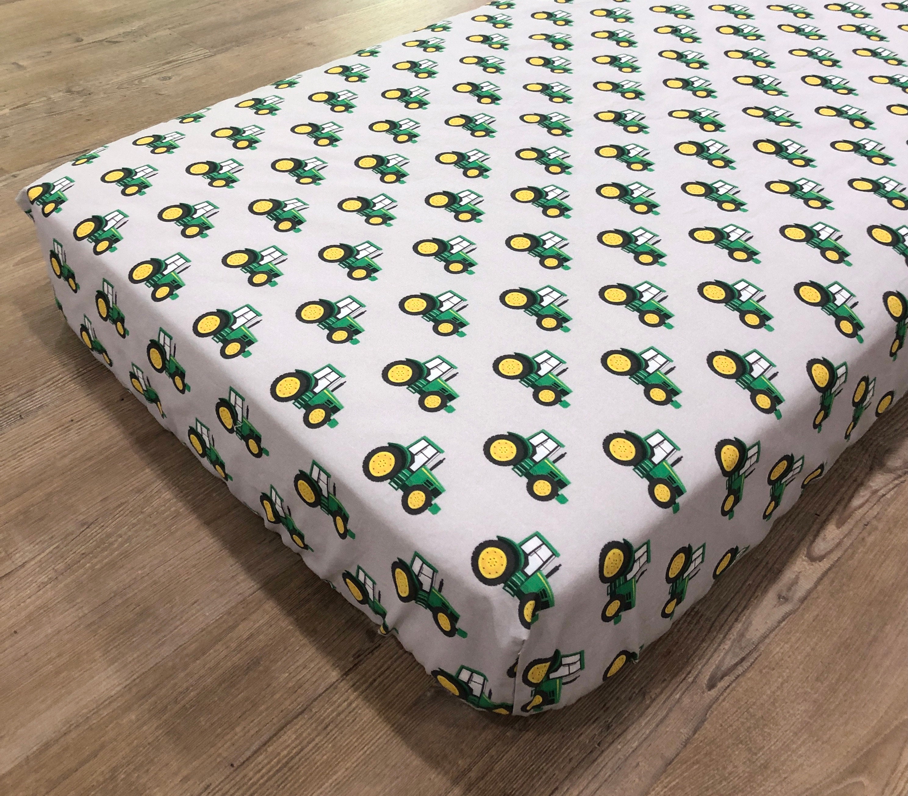 Tractor Crib Sheet Etsy