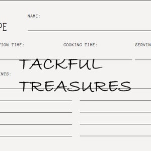 Recipe Index Cards To Print And Share