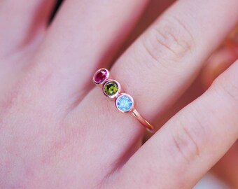 Gold Birthstone Rings, Mothers Birthstone Rings, Birthstone Rings for Mom, Mothers Day Rings, Mothers Ring, Family Birthstone Ring, Mom Gift