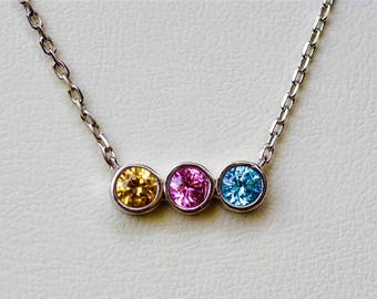 Birthstone Necklace, Birthstone Necklace For Mom, Family Birthstone Necklace, Custom Birthstone Necklace, Jewelry For New Mom, Mom Necklace