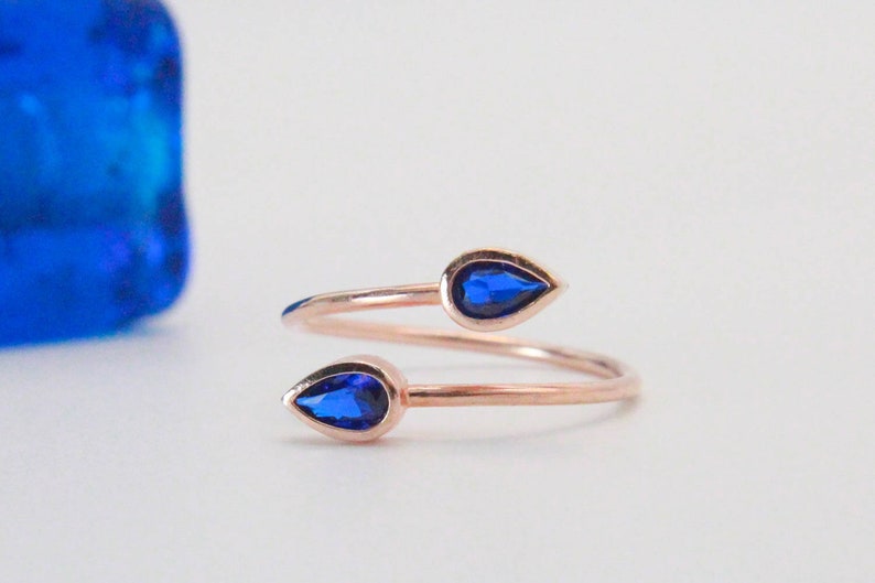 Two Stone Ring Pear Shaped Ring Ring Personalised Rings Simple Gold Ring Rose Gold Teardrop Ring Simple Rings for Women Teardrop Ring