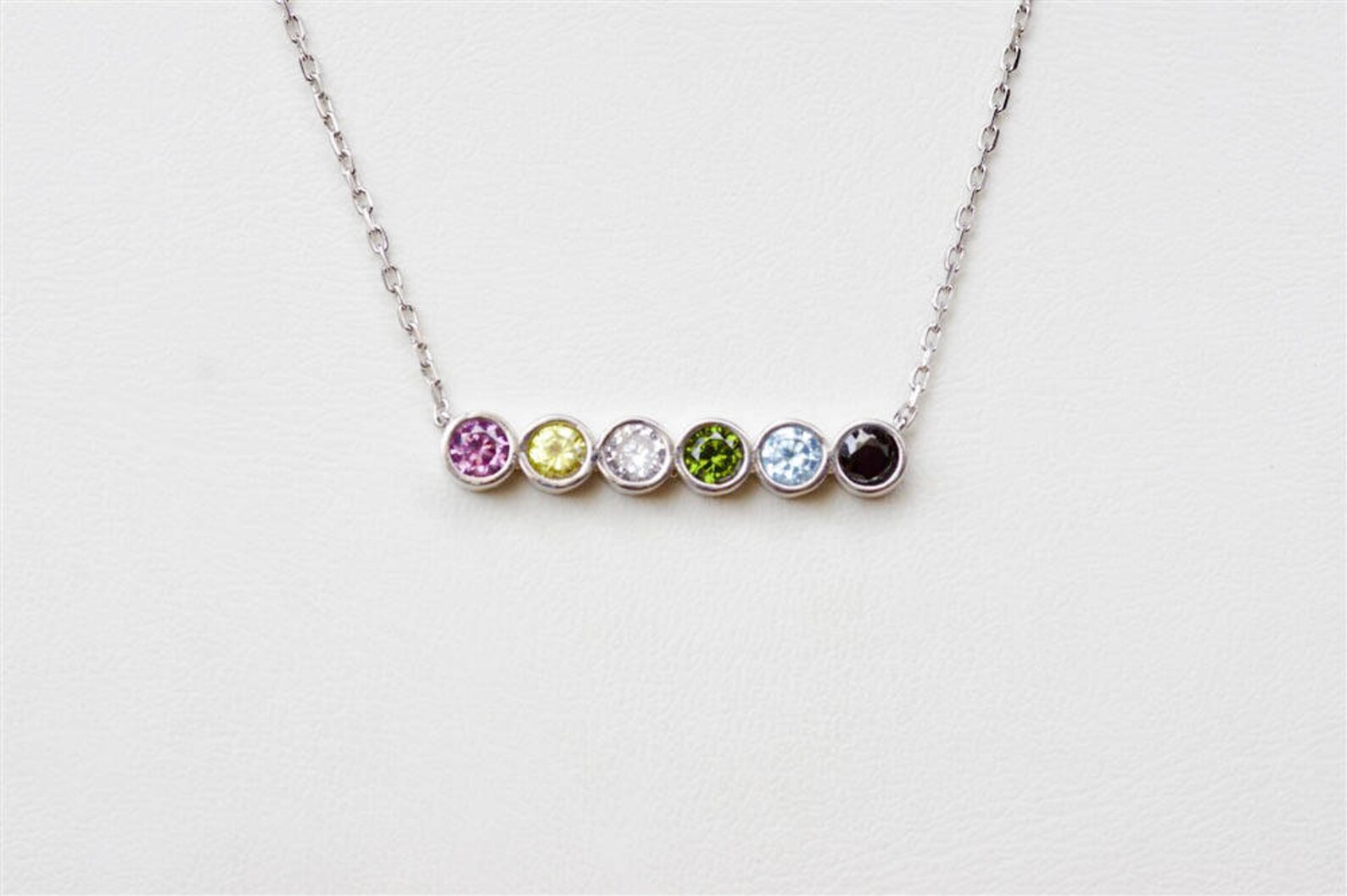 Birthstone Necklace Birthstone Necklace for Mom Family Etsy