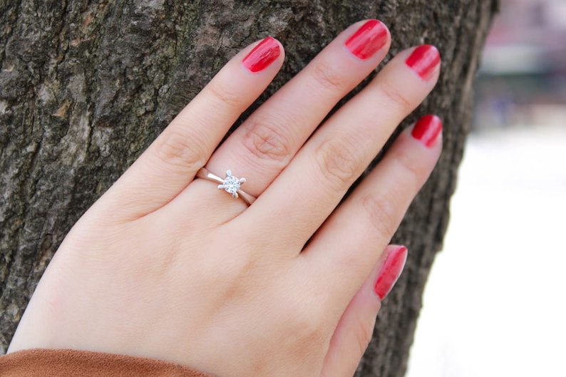Rings Sterling Silver Engagement Rings Cz Engagement Rings Cubic Zirconia Engagement Rings Silver Wedding Rings Silver Engagement Rings
