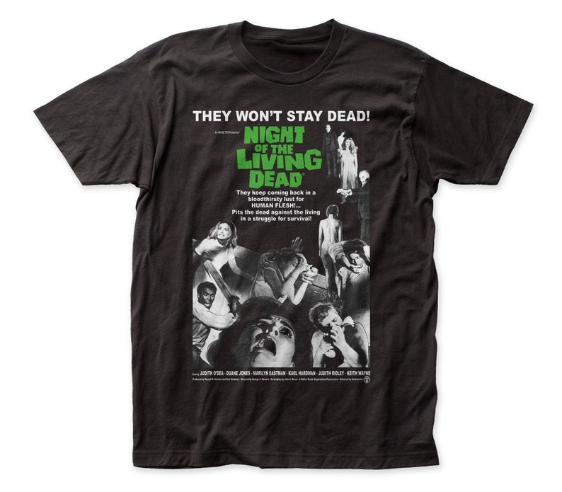 Night of the Living Dead Poster Traditional Fit 18/1 Cotton | Etsy