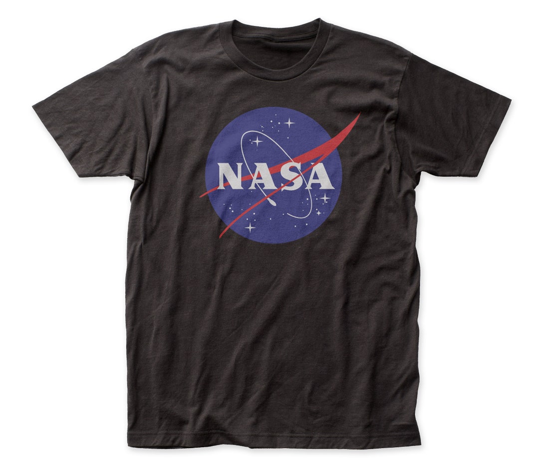 NASA Faded Logo Soft Fitted 30/1 Cotton Tee NAS02 Black - Etsy
