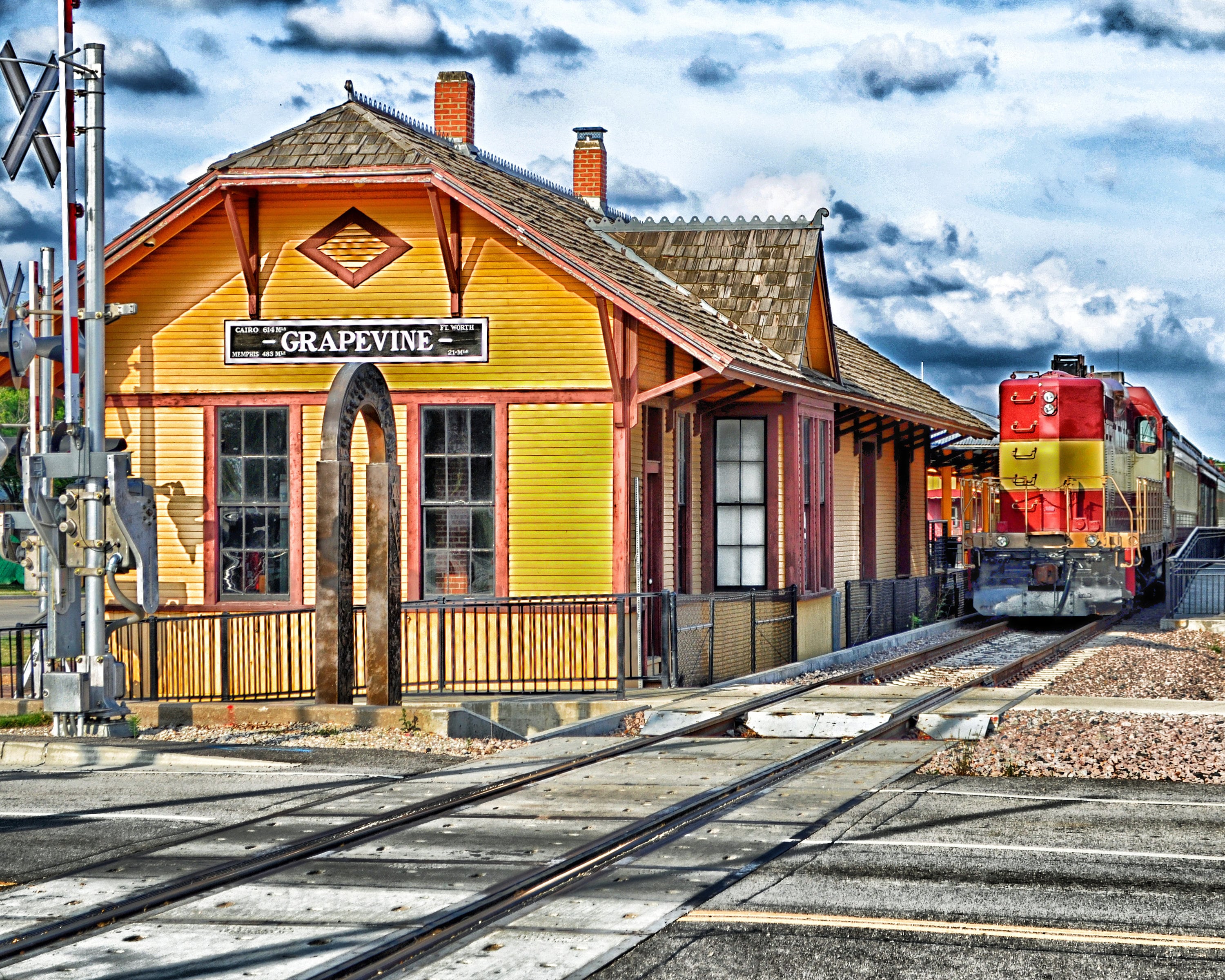 Texas Photography, Train Depot Photo Print, Wall Decor, Wall Art