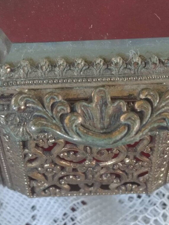 Beautiful Brass Ornate Trinket Holder - image 5