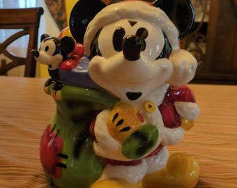 Christmas Mickey Cookie Jar