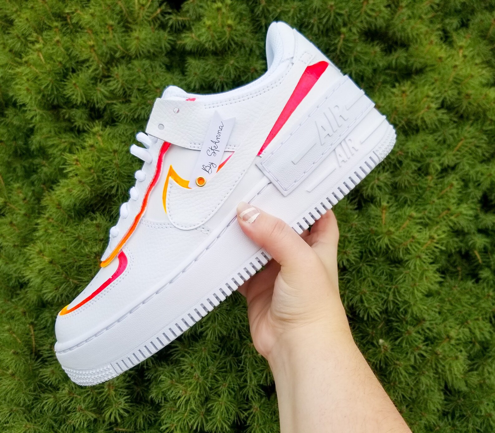 Neon Color Custom Nike Air Force 1 Shadow | Etsy