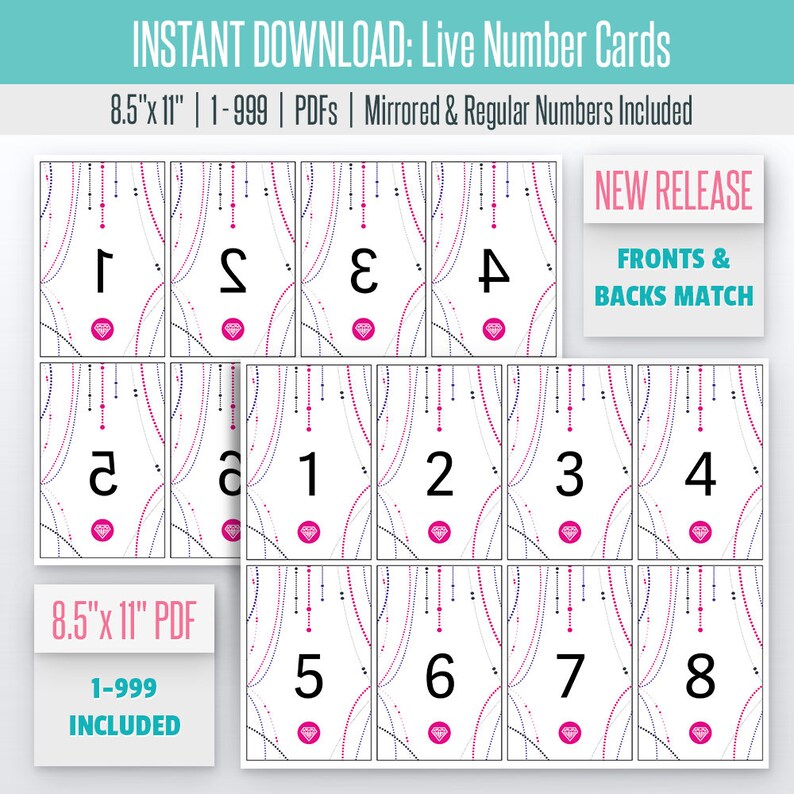 facebook live sale numbers bead themed live number cards 1 999 mirrored numbers included normal banners signs party decor lifepharmafze com