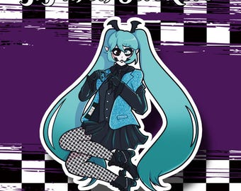 Copia X Hatsune Miku Ghost-Inspired Sticker