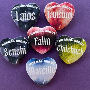 Dungeon Meshi Heart Shaped Buttons