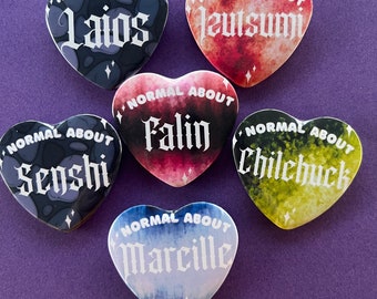 Dungeon Meshi Heart Shaped Buttons