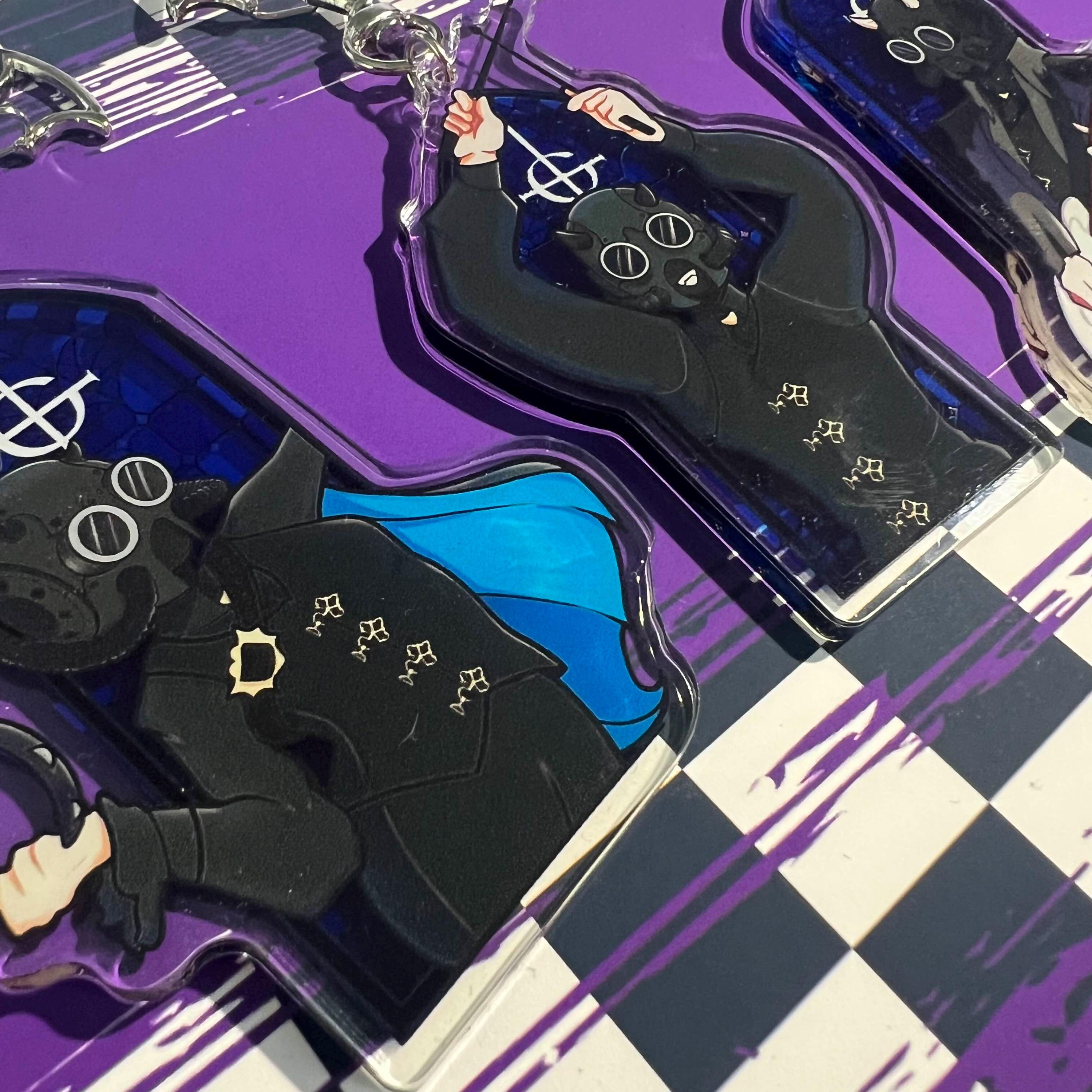 Ghouls Stained Glass Keychains Ghost Inspired