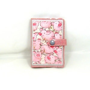 Pig Print Notebook Cover,  Pig Theme Mini Notebook, Piggy Present