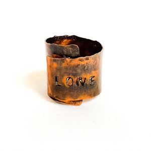 Anillo estampado de cobre personalizado