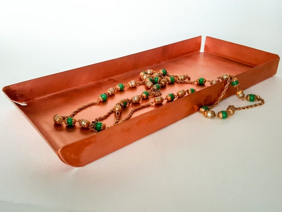 12" Solid copper catchall tray