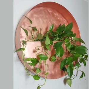 24" Wall hanging copper planter