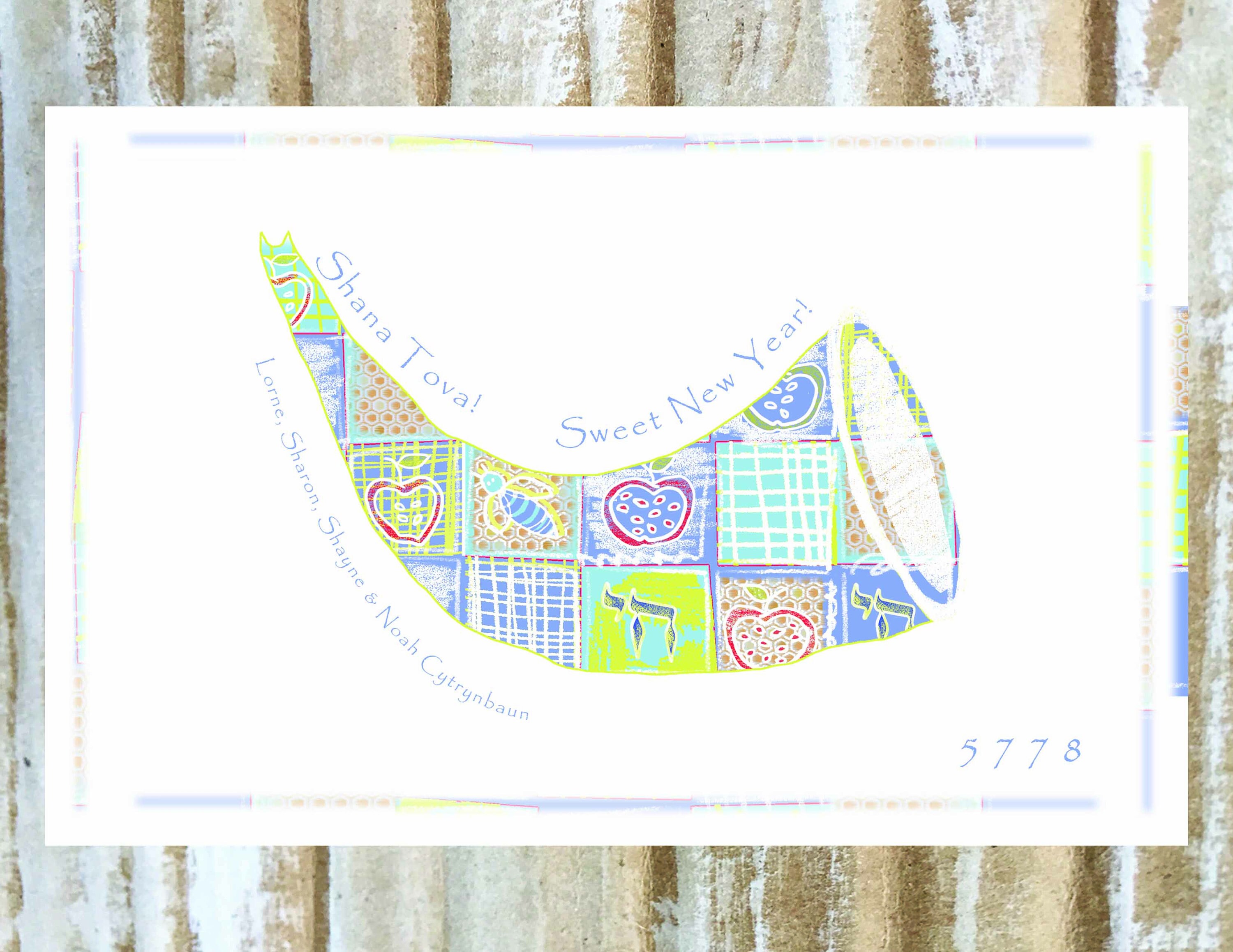 Personalized Rosh Hashanah Card Set Jewish New Year Card Set Etsy Singapore