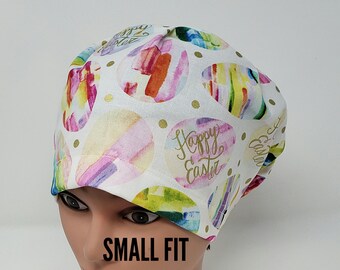 Happy Easter Euro Scrub Cap SMALL/CLOSE 