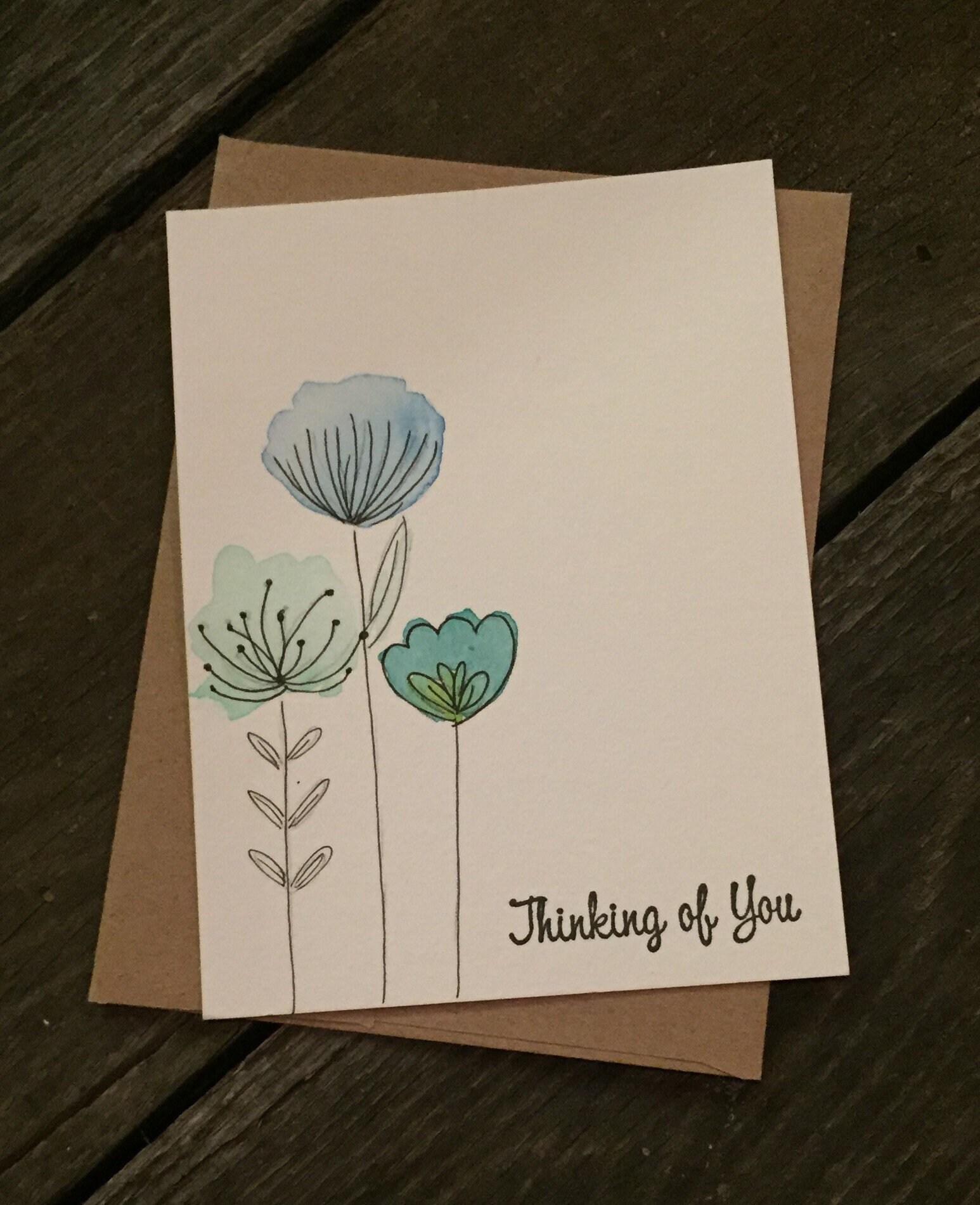 Watercolor Customized Card Birthday Card Just Because - Etsy