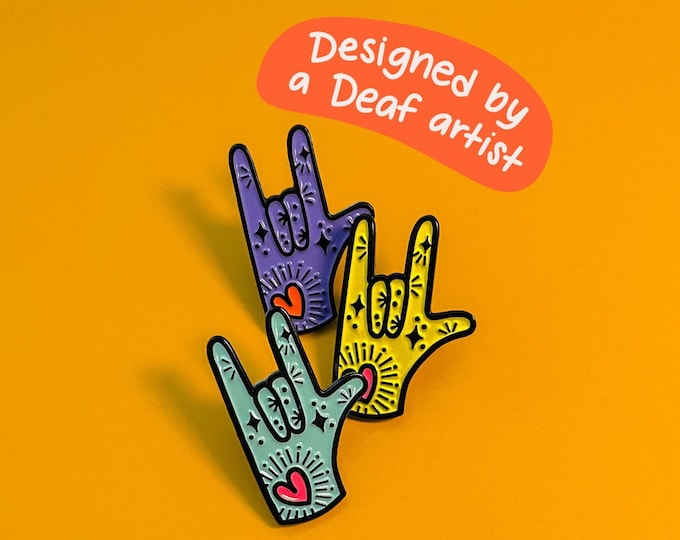 American Sign Language "i Love You" Soft Enamel Pin - Etsy